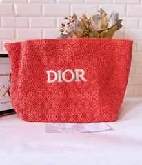 Dior Vintage Raffia Tote Bag