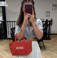 Dior Vintage Raffia Tote Bag
