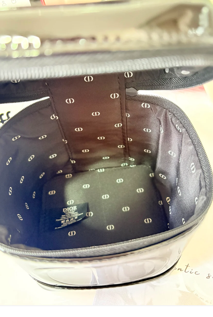 Dior Beauty Black Top Handle pouch bag