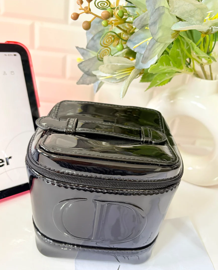 Dior Beauty Black Top Handle pouch bag