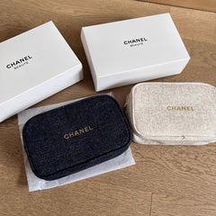 Chanel Blue Tweed Pouch