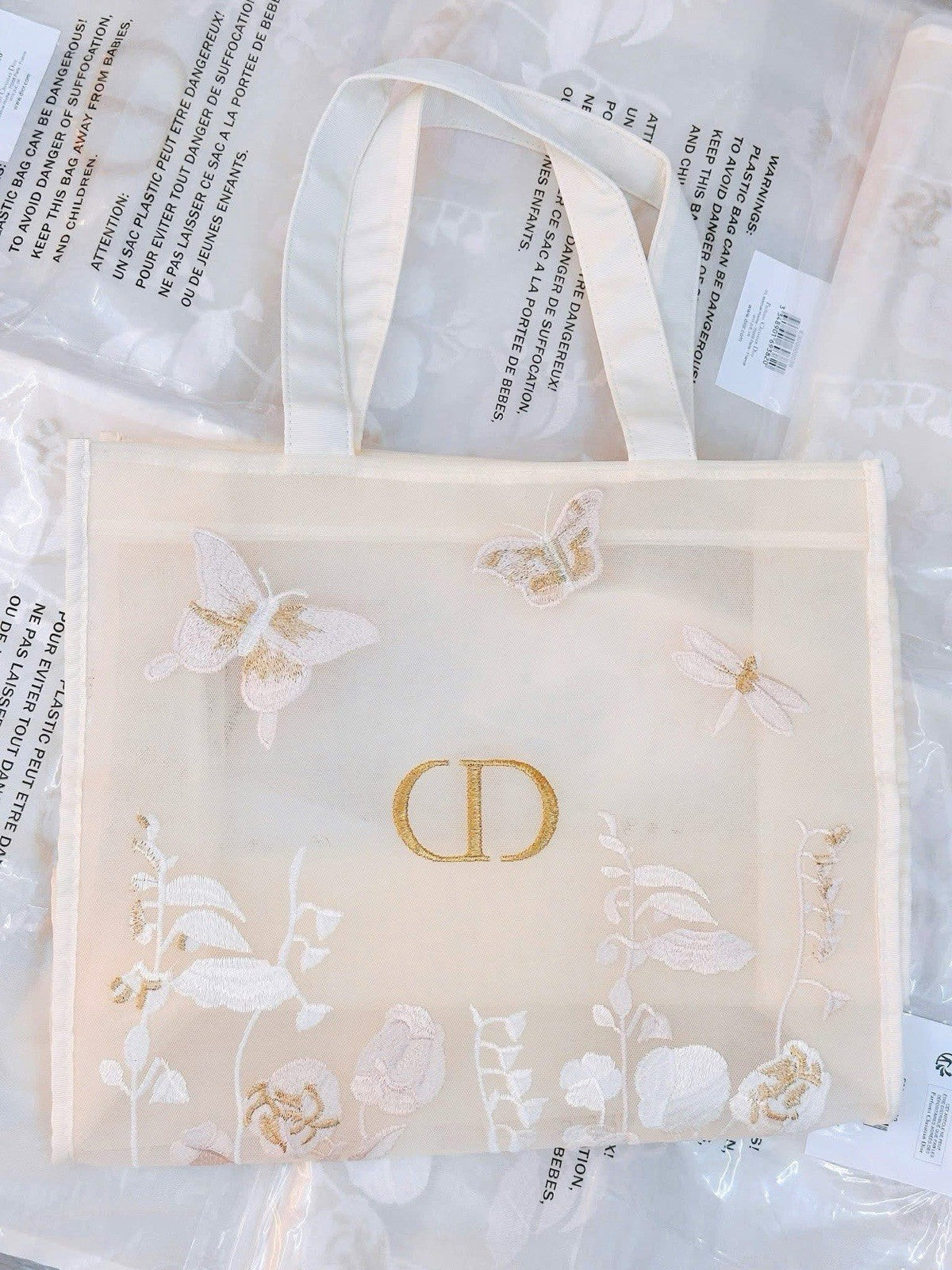 Dior mesh tote bag