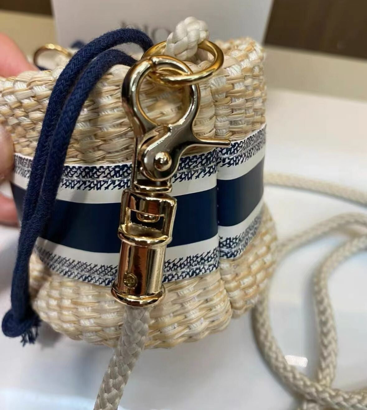 Dior straw pouch novelty bag