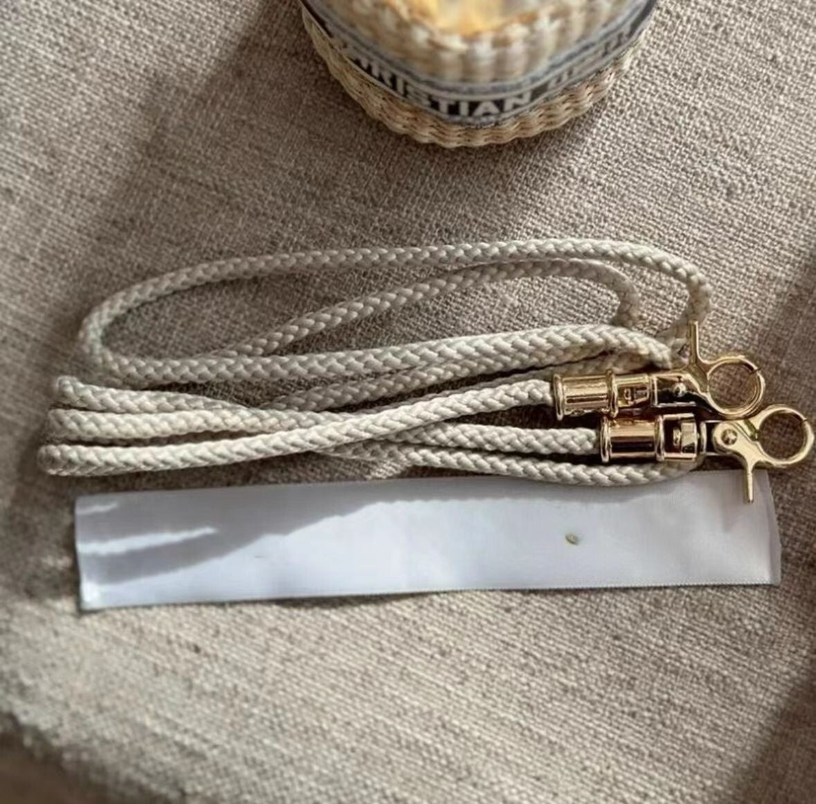 Dior straw pouch novelty bag